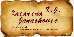 Katarina Janašković vizit kartica